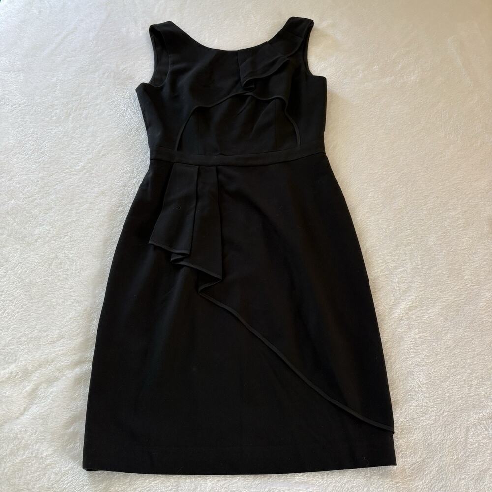 BCBGMaxAzria Women’s Sheath Tank Dress “Siri” Black Knee Length Zip Size 4